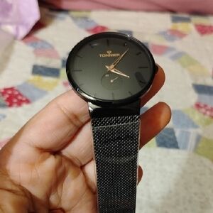 Tonnier Black and Gold Watch